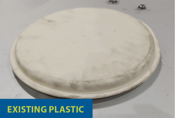 Existing Plastic metal cap for industrial machine